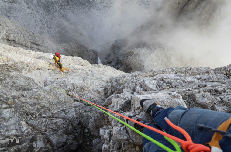 Kleine Zinne Nordwand - Cima piccola parete Nord - Innerkofler - Alpinschule Drei Zinnen 2020 (6)