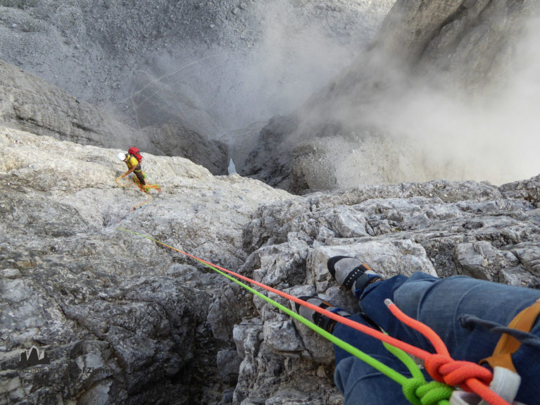 Kleine Zinne Nordwand - Cima piccola parete Nord - Innerkofler - Alpinschule Drei Zinnen 2020 (6)