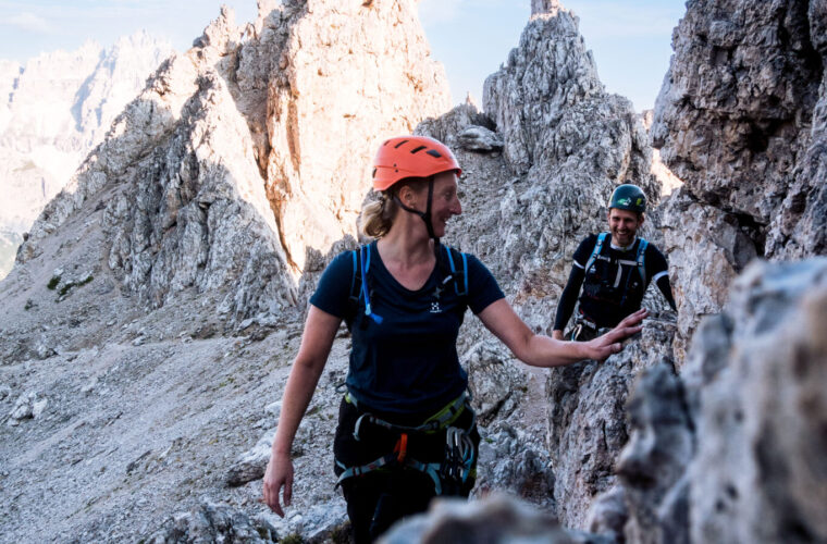 Rotwandspitze Klettersteig via ferrata Croda Rossa Sesto Alpinschule Drei Zinnen (11)