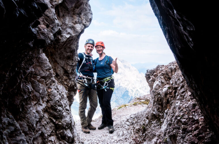 Rotwandspitze Klettersteig via ferrata Croda Rossa Sesto Alpinschule Drei Zinnen (19)