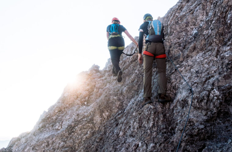 Rotwandspitze Klettersteig via ferrata Croda Rossa Sesto Alpinschule Drei Zinnen (7)