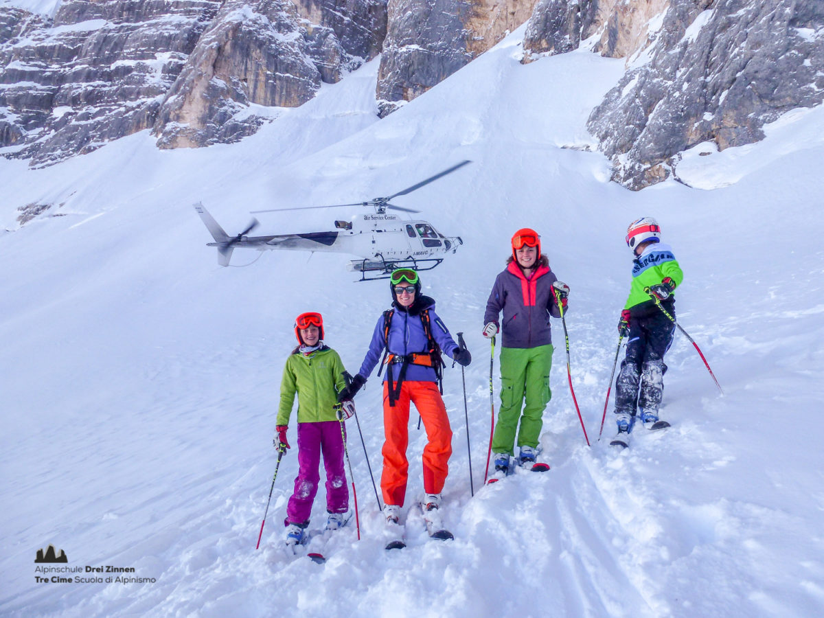 Heliskiing Pure Freeride Adventure Alpinschule Dreizinnen