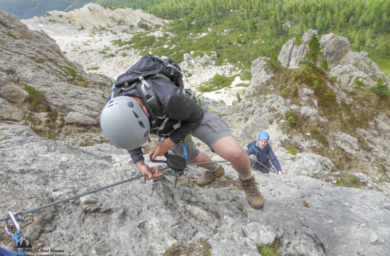 via ferrat Sas de Stria Hexenstein Klettersteig Alpinschule Drei Zinnen-14