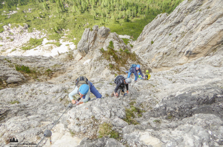 via ferrat Sas de Stria Hexenstein Klettersteig Alpinschule Drei Zinnen-15