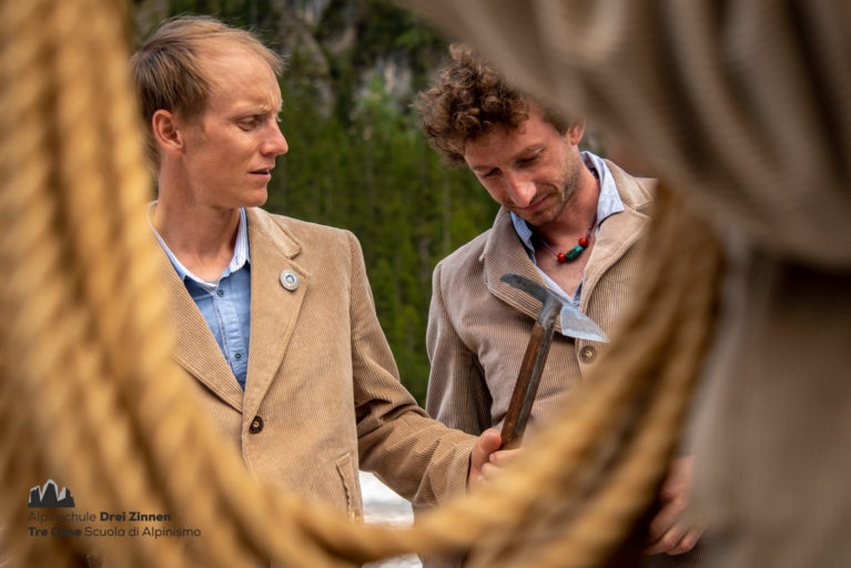 Our director Christian and guide Hannes in the traditional clothing of the pioneers